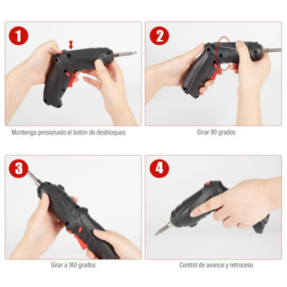 Kit Destornillador Inalámbrico Elétrico